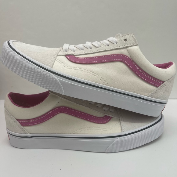 Vans Men’s Old SkoolPop Raspberry Rose Sneakers VN000CR5YLZ Cream Pink Low-To